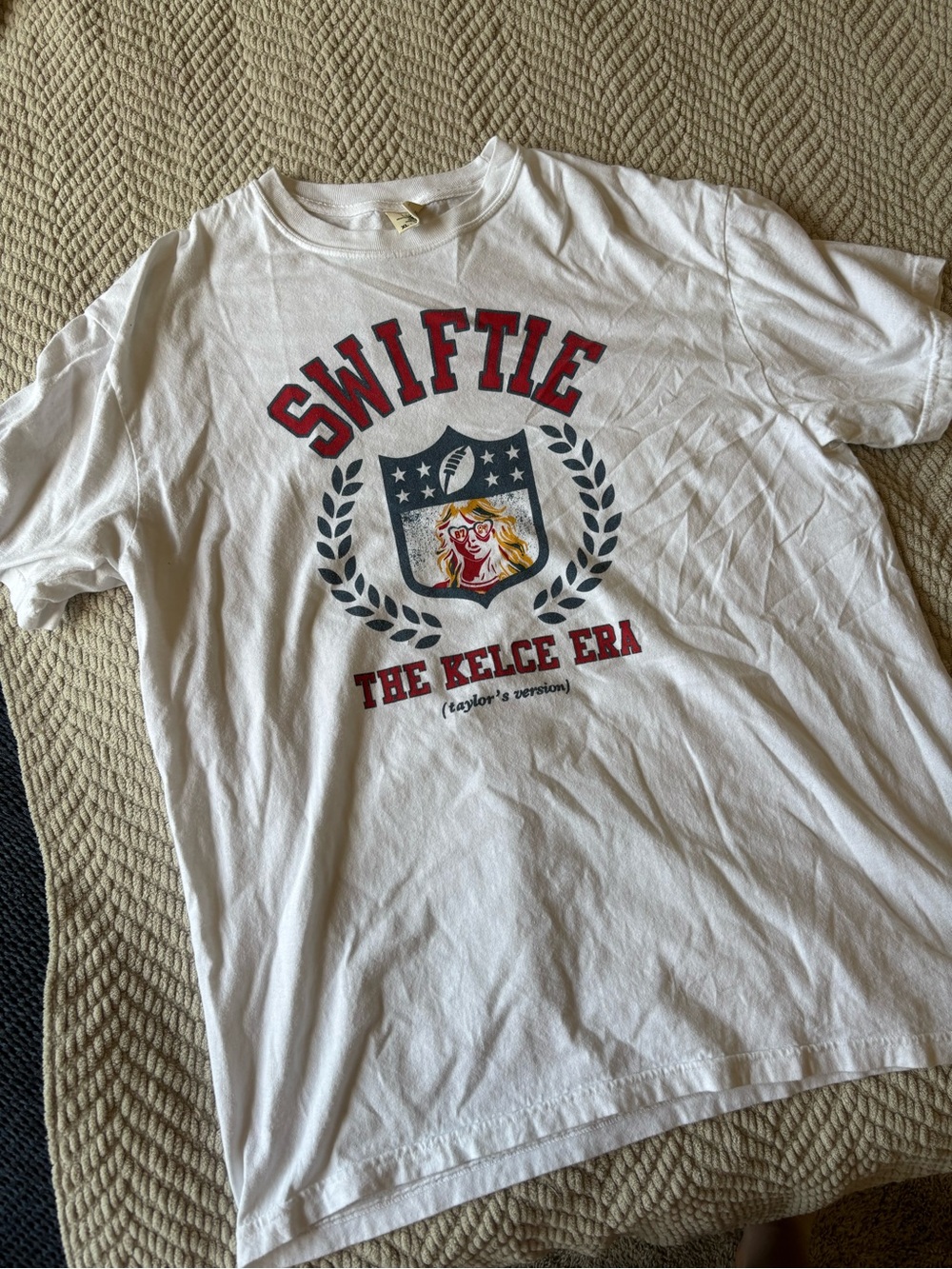 White "Swiftie - The Kelce Era" Graphic T‑Shirt